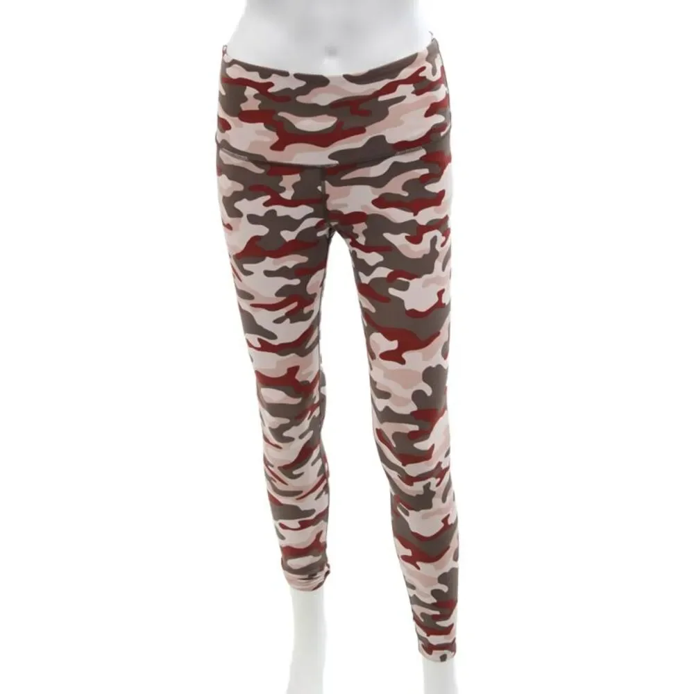 Varley Womens Camouflage Print High Waisted Ankle Leggings Multicolor Size XS